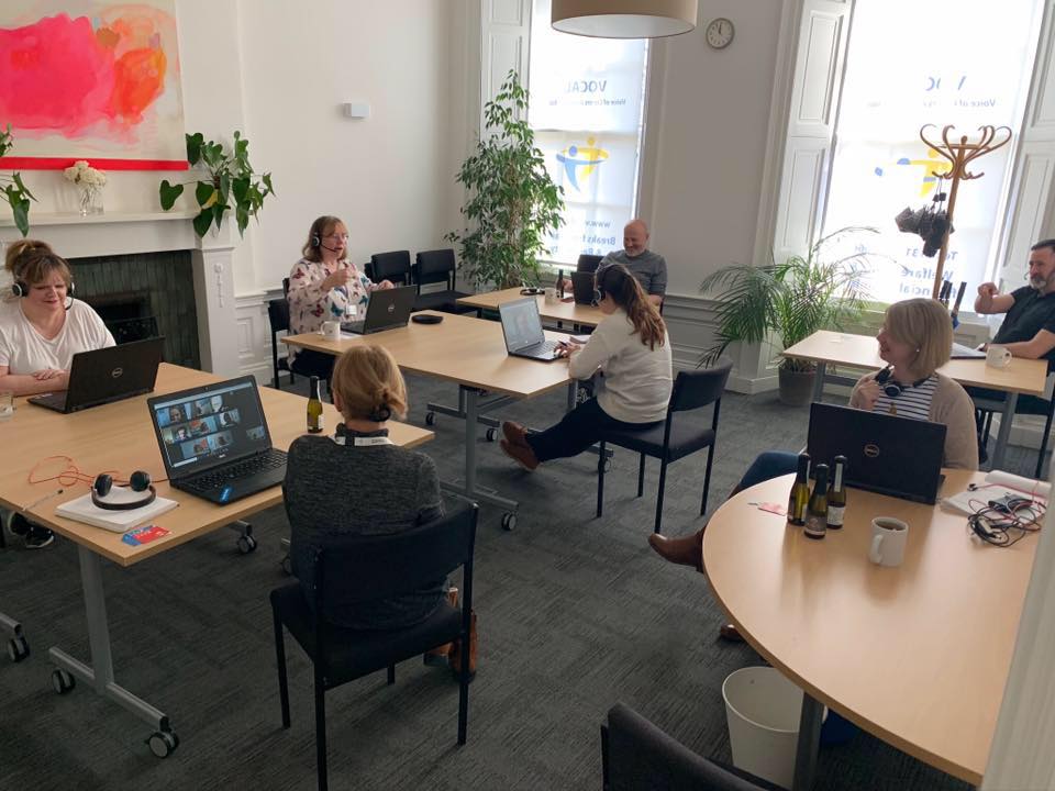VOCAL Edinburgh staff practice for home working